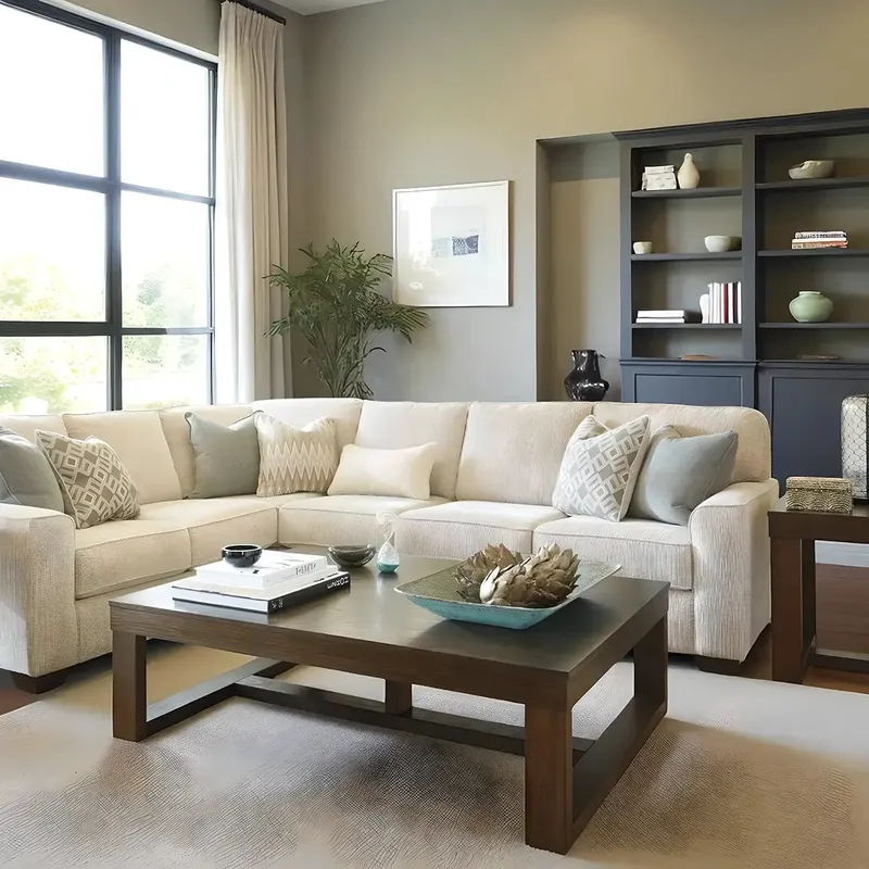 Modern Minimalist Wood Coffee Table for Living Room
