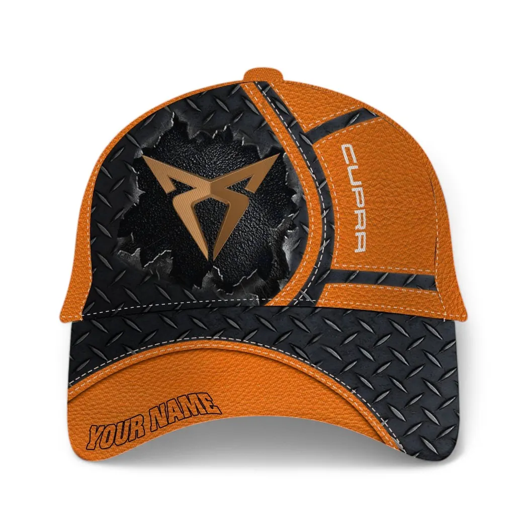 Speed-Oriented Automobile Classic Cap, High-Octane Baseball Cap For Auto Fans CAR490 - Orange